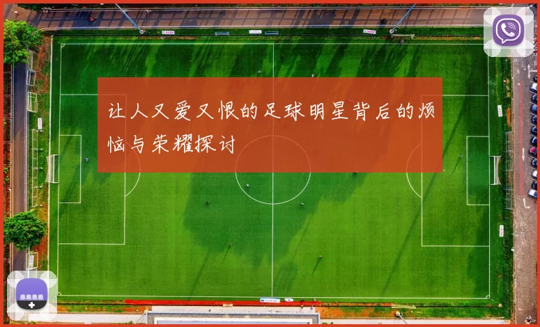 让人又爱又恨的足球明星背后的烦恼与荣耀探讨